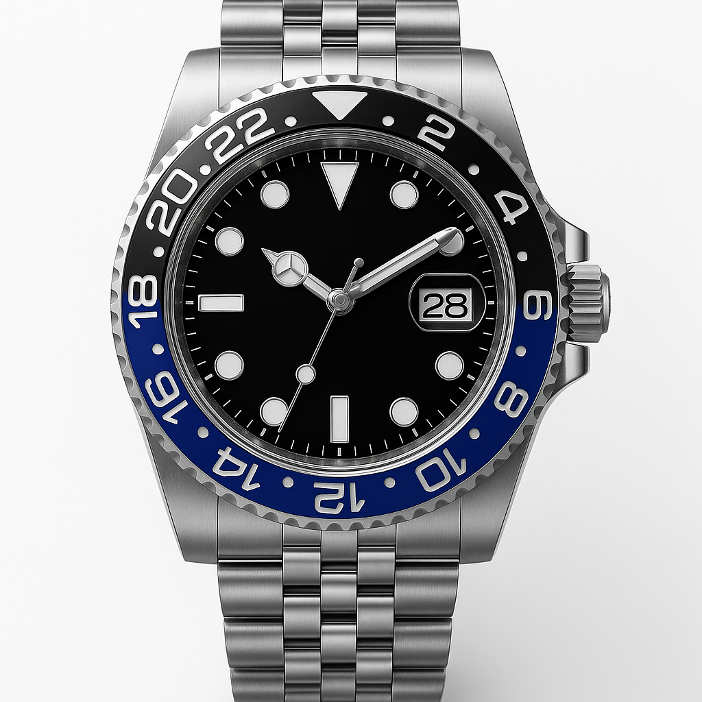 Tempus Altera Abyssus automatisk dykarklocka 40 mm i rostfritt stål med safirglas och vridbar bezel