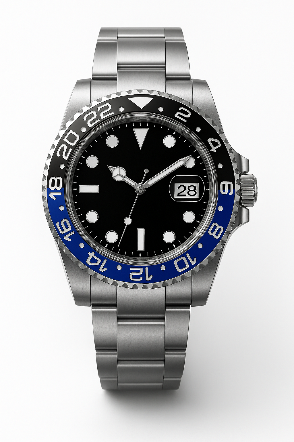 Tempus Altera Abyssus automatisk dykarklocka 40 mm i rostfritt stål med safirglas och vridbar bezel