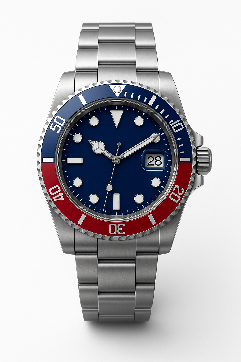 Tempus Altera Abyssus automatisk dykarklocka 40 mm i rostfritt stål med safirglas och vridbar bezel