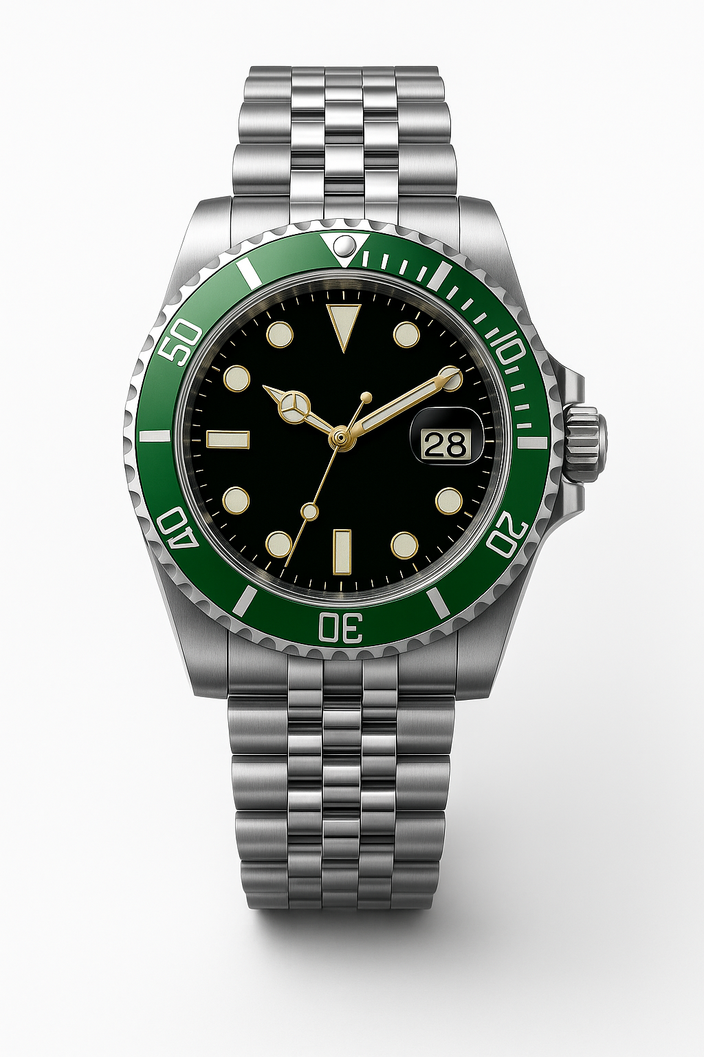 Tempus Altera Abyssus automatisk dykarklocka 40 mm i rostfritt stål med safirglas och vridbar bezel