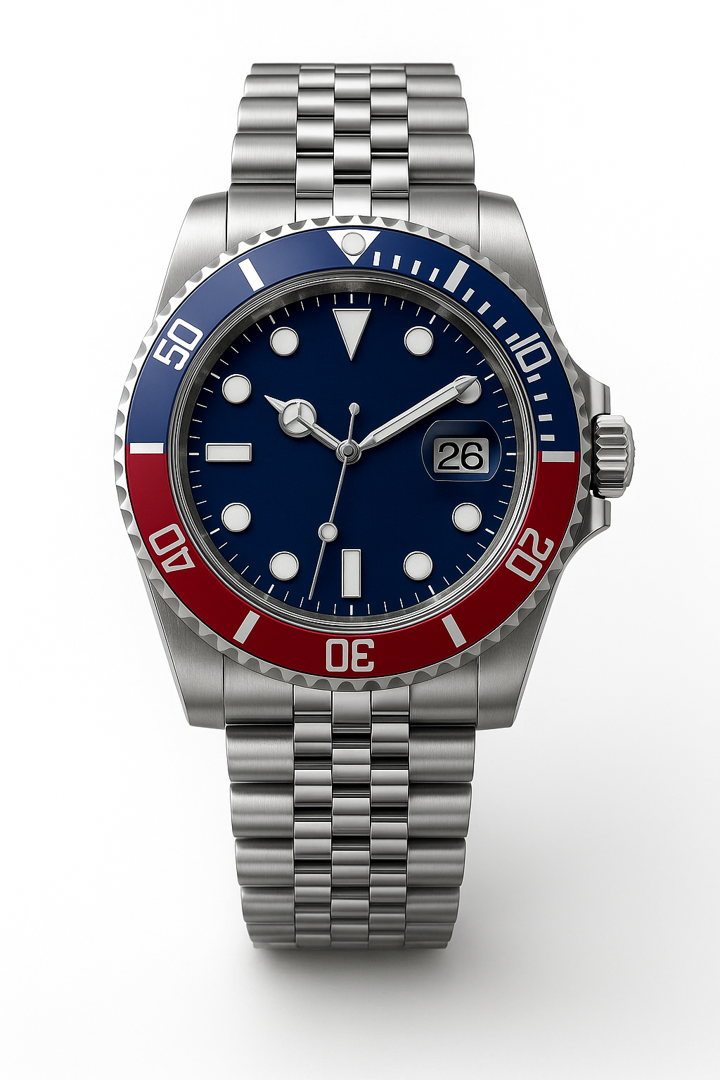 Tempus Altera Abyssus automatisk dykarklocka 40 mm i rostfritt stål med safirglas och vridbar bezel