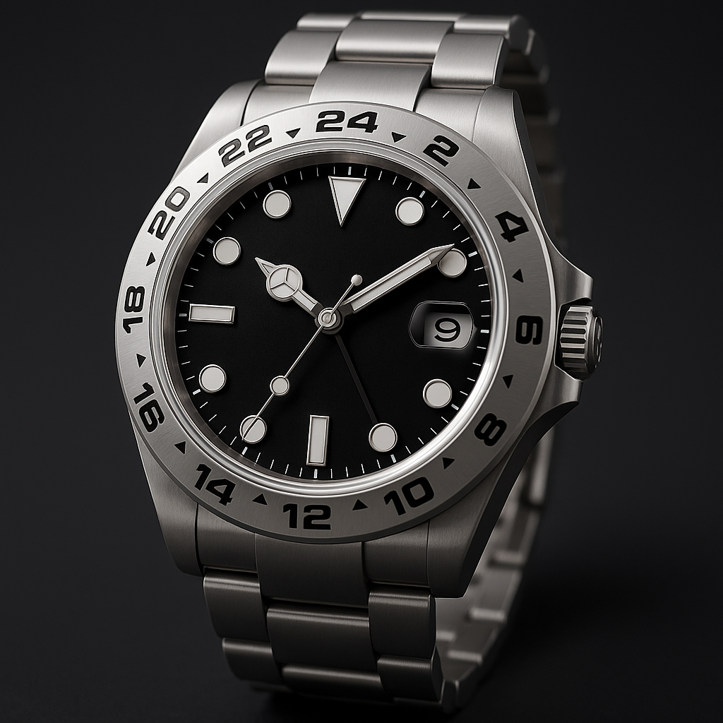 Tempus Altera Terra automatisk klocka 39 mm i rostfritt stål med safirglas