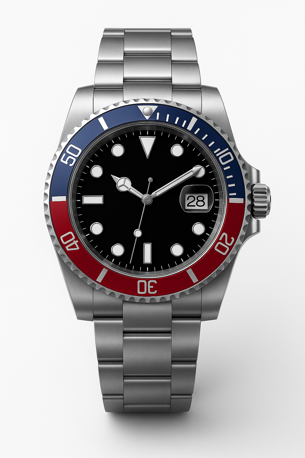 Tempus Altera Abyssus automatisk dykarklocka 40 mm i rostfritt stål med safirglas och vridbar bezel