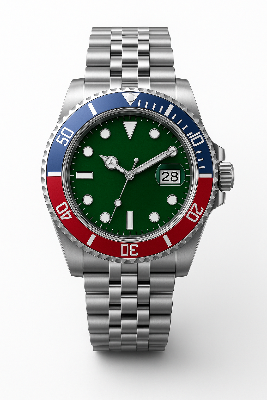 Tempus Altera Abyssus automatisk dykarklocka 40 mm i rostfritt stål med safirglas och vridbar bezel