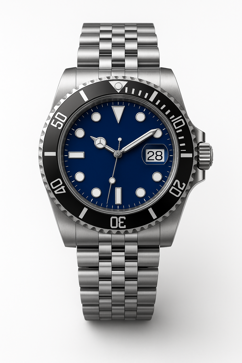 Tempus Altera Abyssus automatisk dykarklocka 40 mm i rostfritt stål med safirglas och vridbar bezel