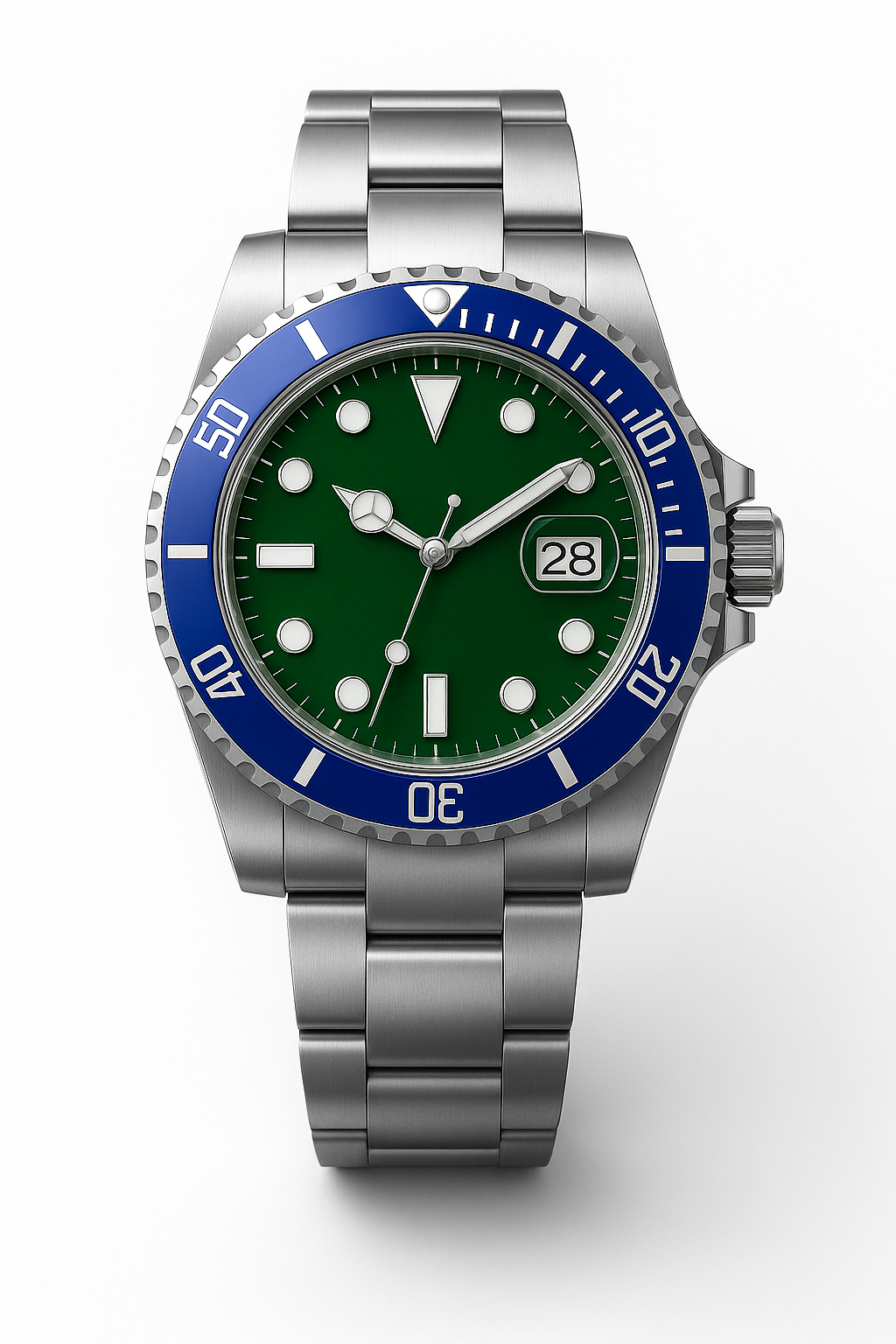 Tempus Altera Abyssus automatisk dykarklocka 40 mm i rostfritt stål med safirglas och vridbar bezel