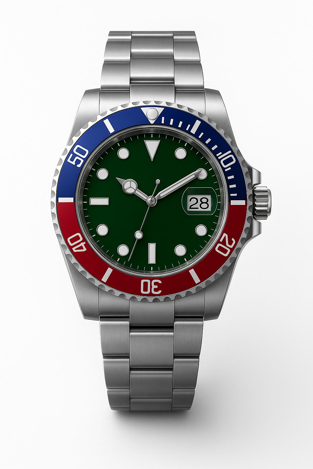 Tempus Altera Abyssus automatisk dykarklocka 40 mm i rostfritt stål med safirglas och vridbar bezel