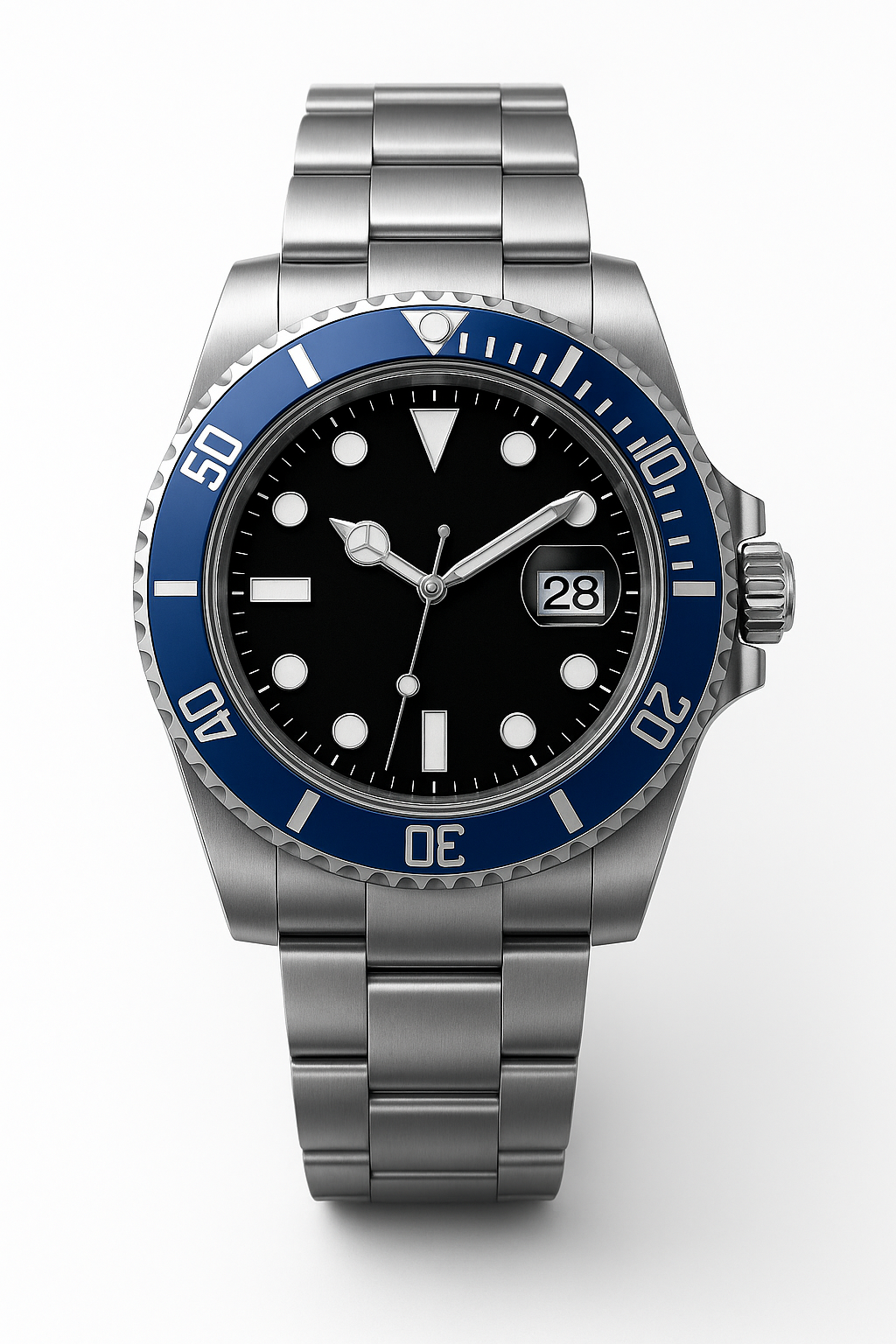 Tempus Altera Abyssus automatisk dykarklocka 40 mm i rostfritt stål med safirglas och vridbar bezel