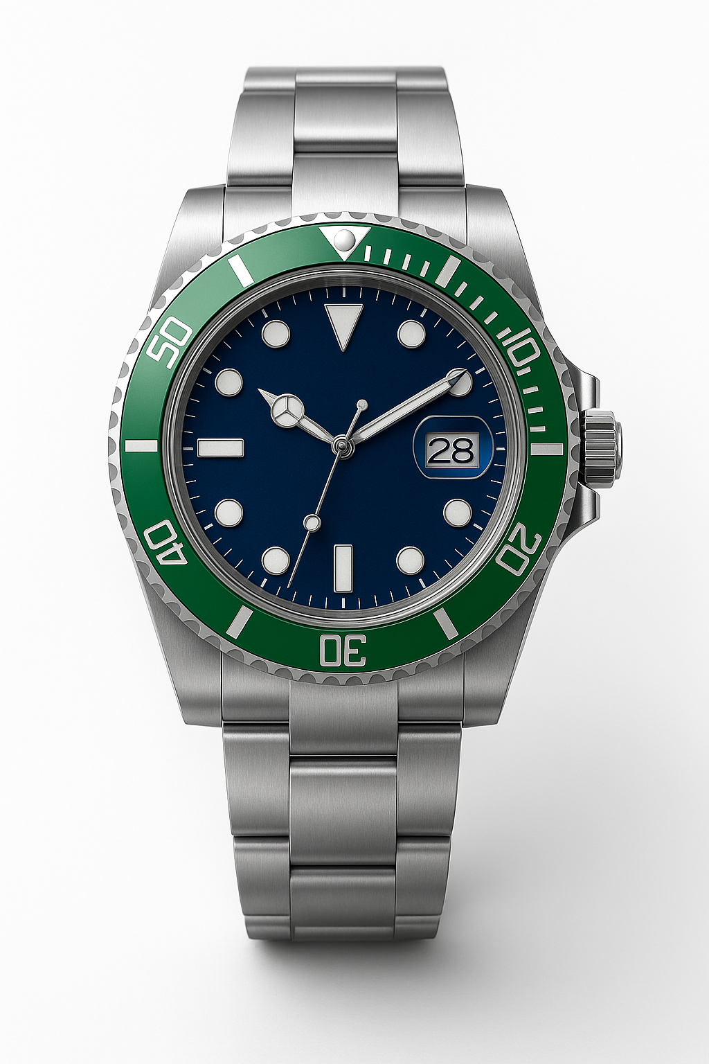 Tempus Altera Abyssus automatisk dykarklocka 40 mm i rostfritt stål med safirglas och vridbar bezel