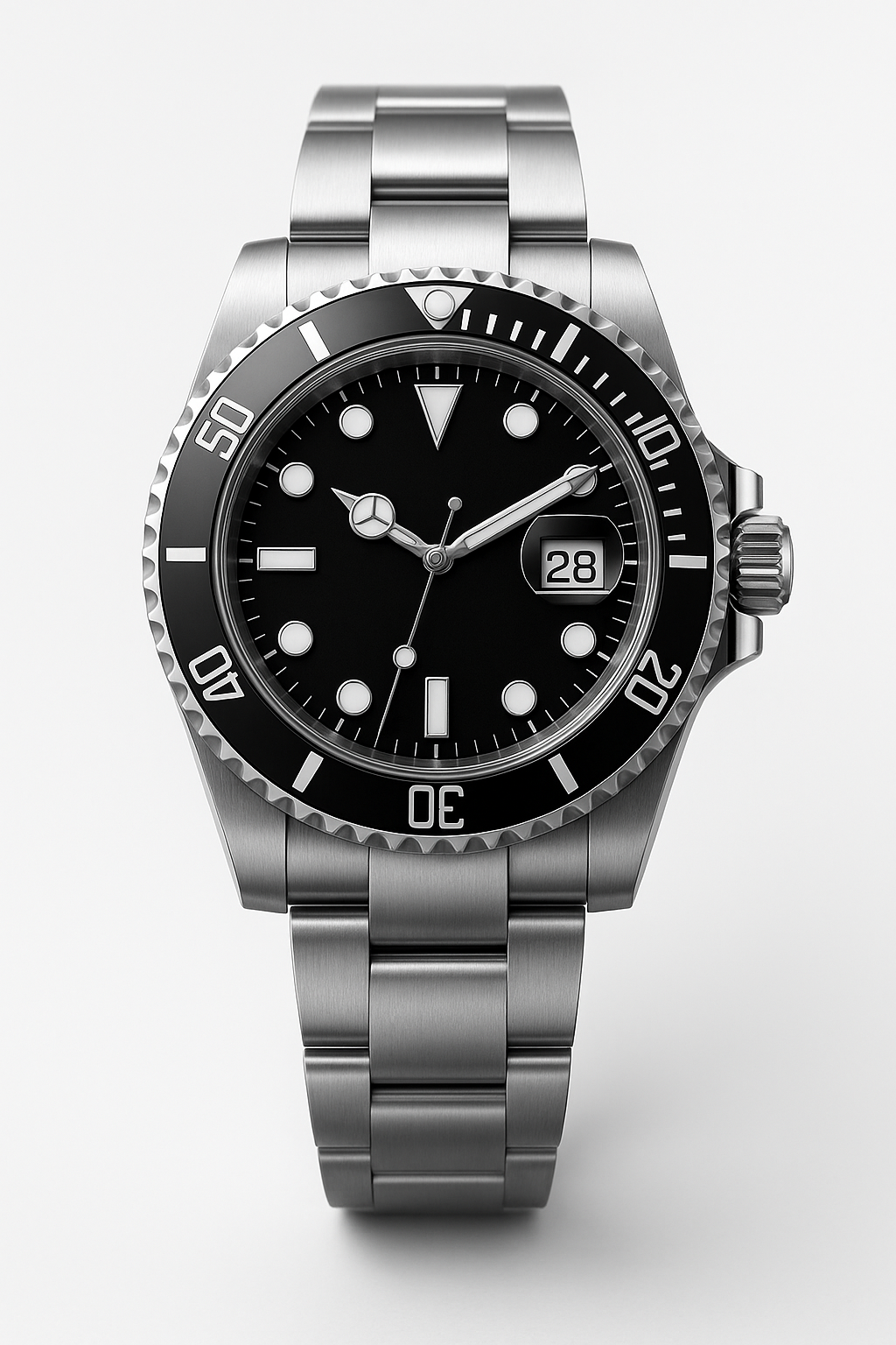 Tempus Altera Abyssus automatisk dykarklocka 40 mm i rostfritt stål med safirglas och vridbar bezel