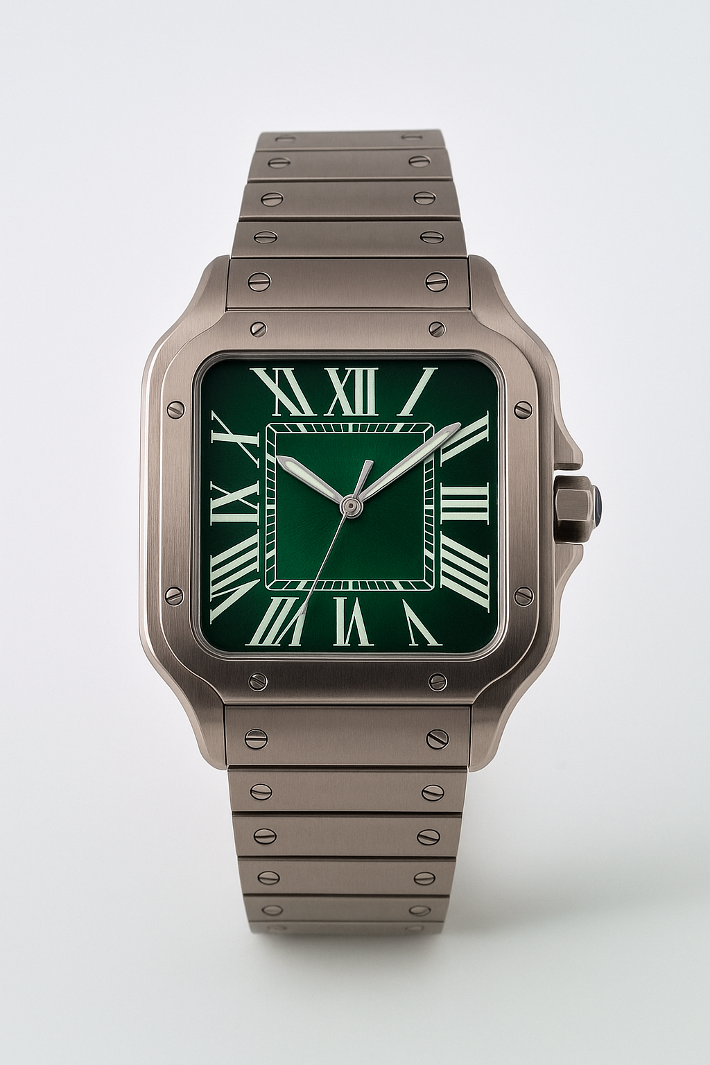 Tempus Altera Quadrus fyrkantig automatisk klocka i rostfritt stål med safirglas