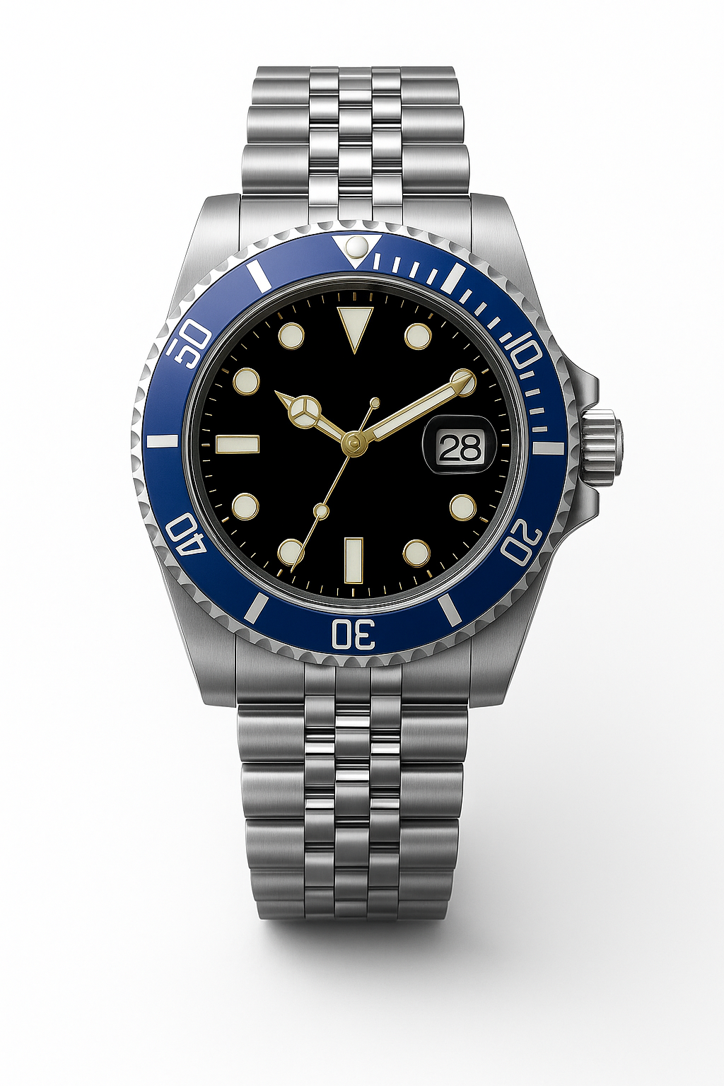 Tempus Altera Abyssus automatisk dykarklocka 40 mm i rostfritt stål med safirglas och vridbar bezel