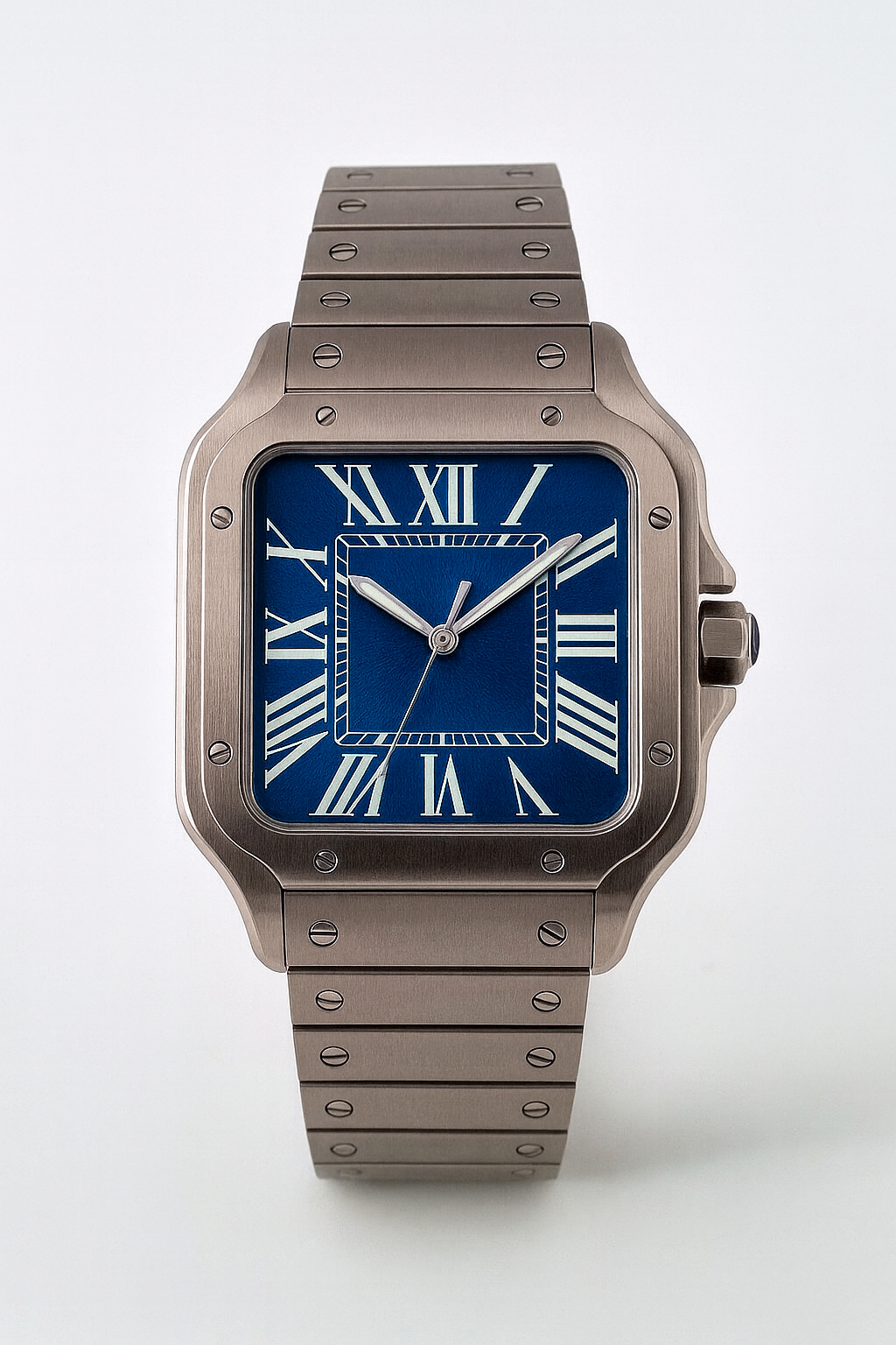 Tempus Altera Quadrus fyrkantig automatisk klocka i rostfritt stål med safirglas