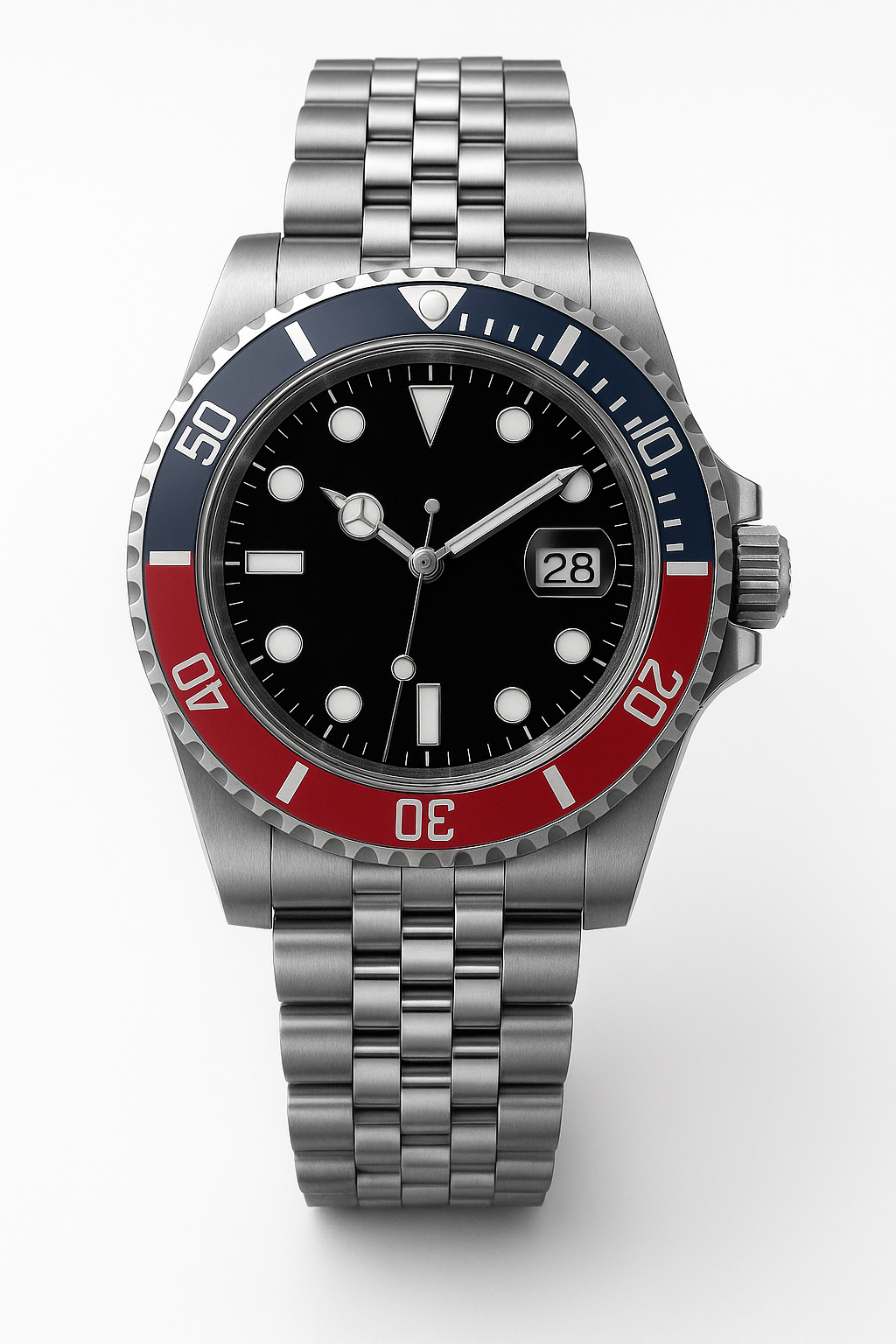 Tempus Altera Abyssus automatisk dykarklocka 40 mm i rostfritt stål med safirglas och vridbar bezel