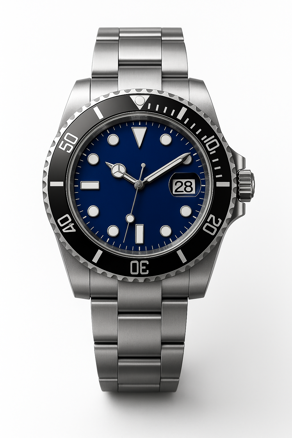 Tempus Altera Abyssus automatisk dykarklocka 40 mm i rostfritt stål med safirglas och vridbar bezel