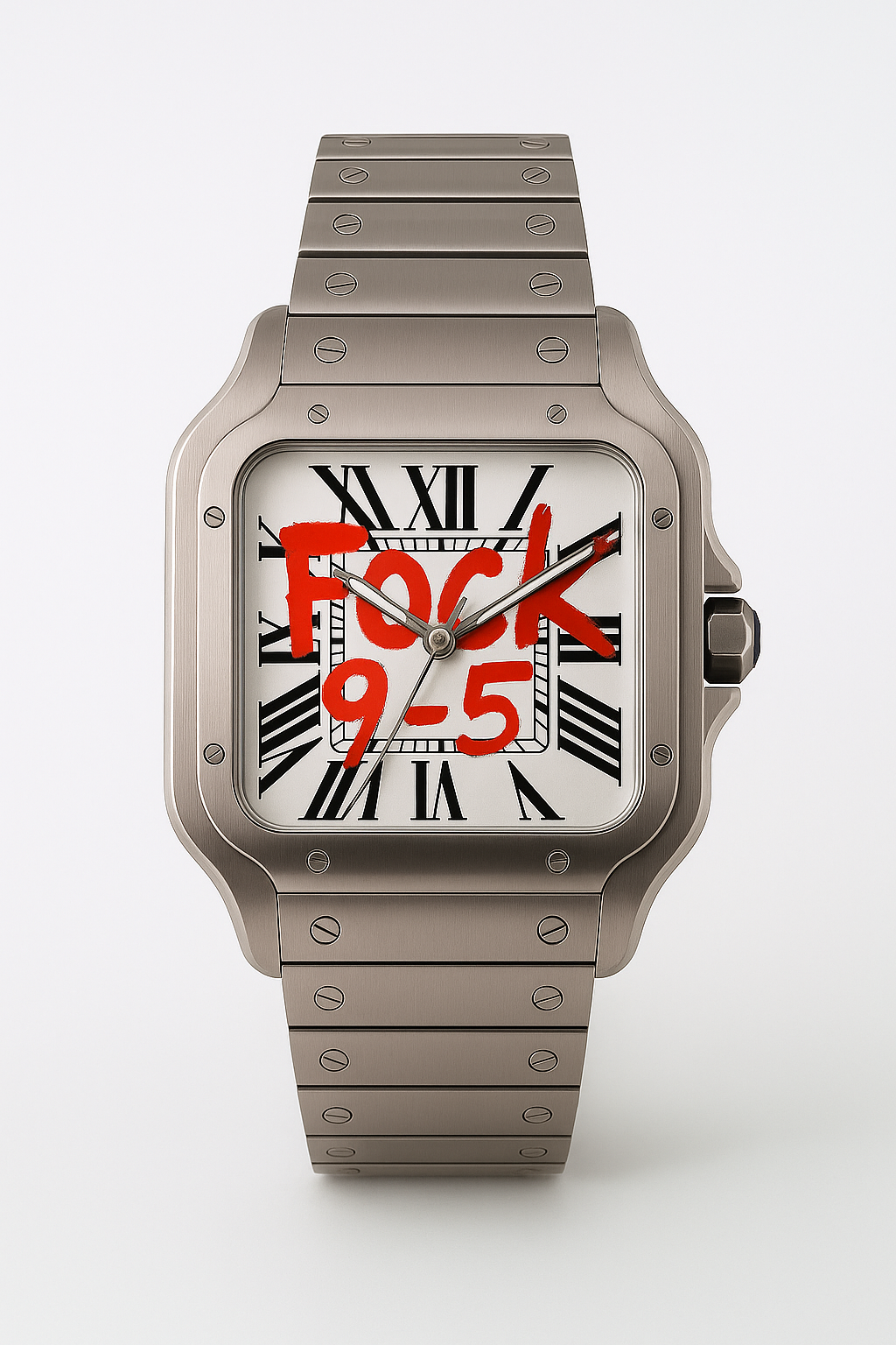 Tempus Altera Quadrus fyrkantig automatisk klocka i rostfritt stål med safirglas